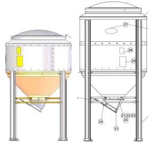 Grain Bins and Feed Bins for Livestock Feed Storage