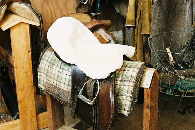 Sheepskin Dressage and English Saddle Seat Cover