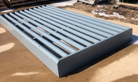 A boxed cattle guard can be set directly in the ground.