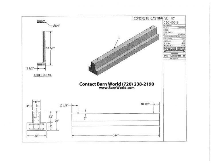 Cattle guard foundation diagram.