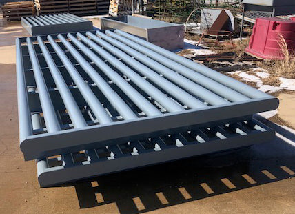 Cattle Guards stacked for shipping.