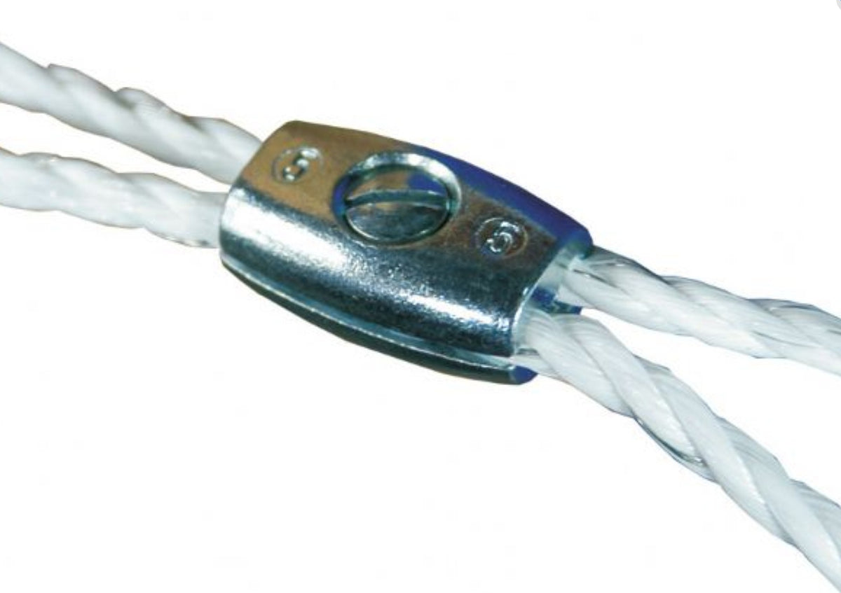 Rope Splice Clamp for 2 Posts -6mm - 1/4 Inch