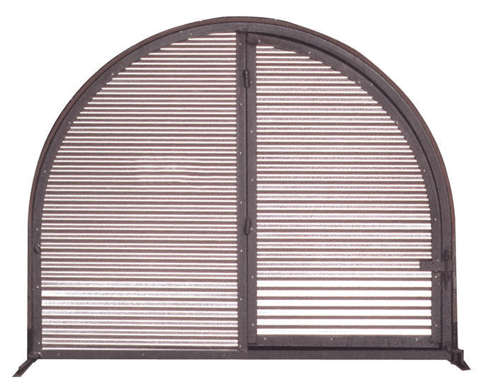 Shelter with front enclosure installed with the door