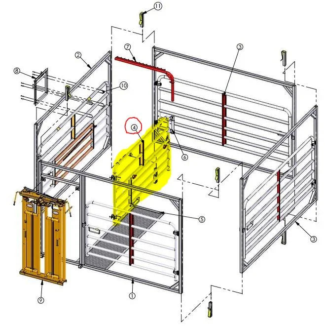 Squeeze Gate for Sioux Calving Pen