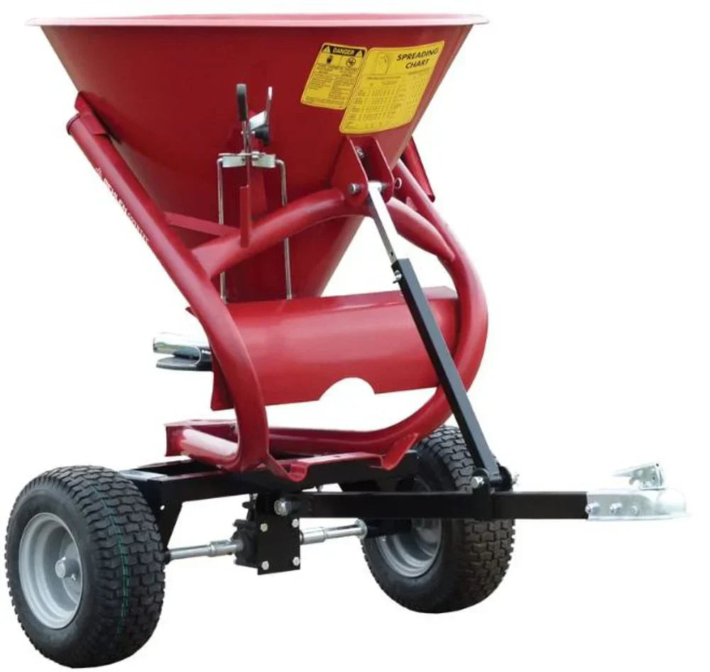 The ATV Spreader for seeding and fertilizing