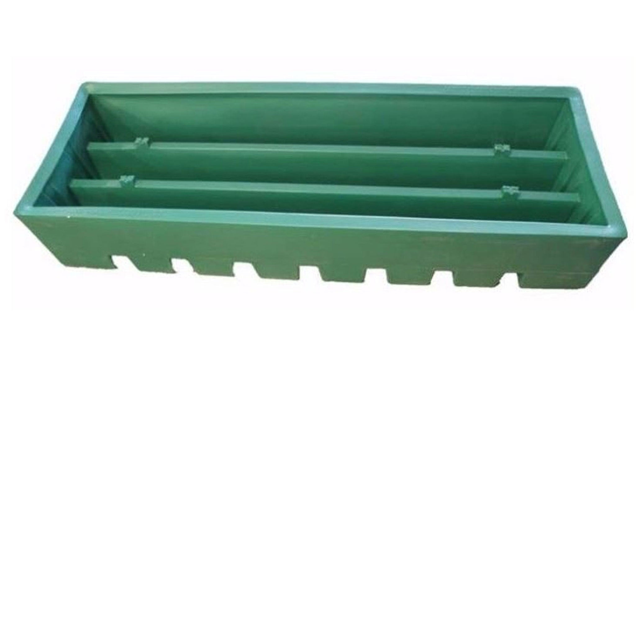 A concrete cattle guard form for making your own cattle guards.