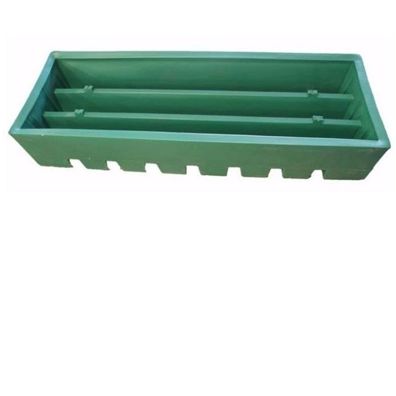 A concrete cattle guard form for making your own cattle guards.