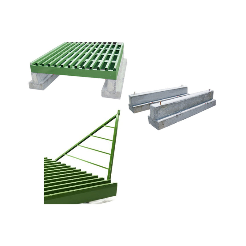 Cattle Guard wings and foundations.
