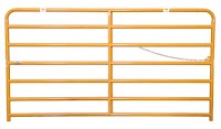 Swing gates with rounded shoulders for livestock containment and easy vehicle access to your farm and ranch.