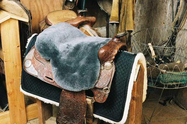 Sheepskin Saddle Seat Cover - Standard Western