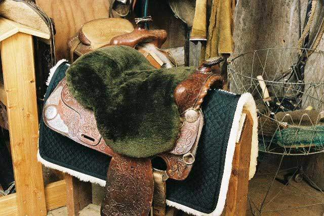 Sheepskin Saddle Seat Cover - Standard Western