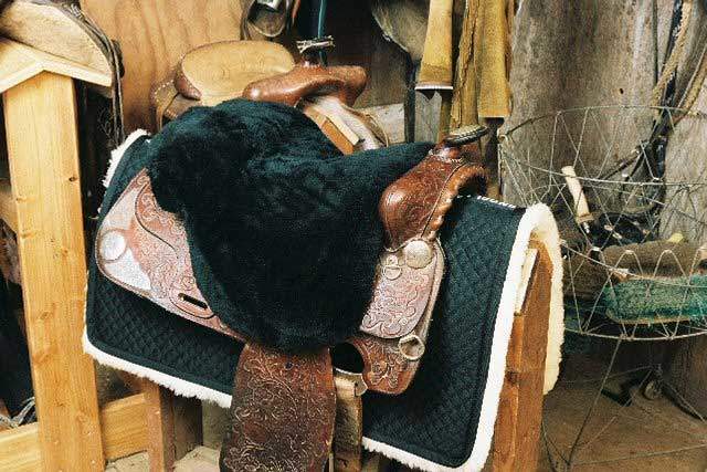 Sheepskin Saddle Seat Cover - Standard Western