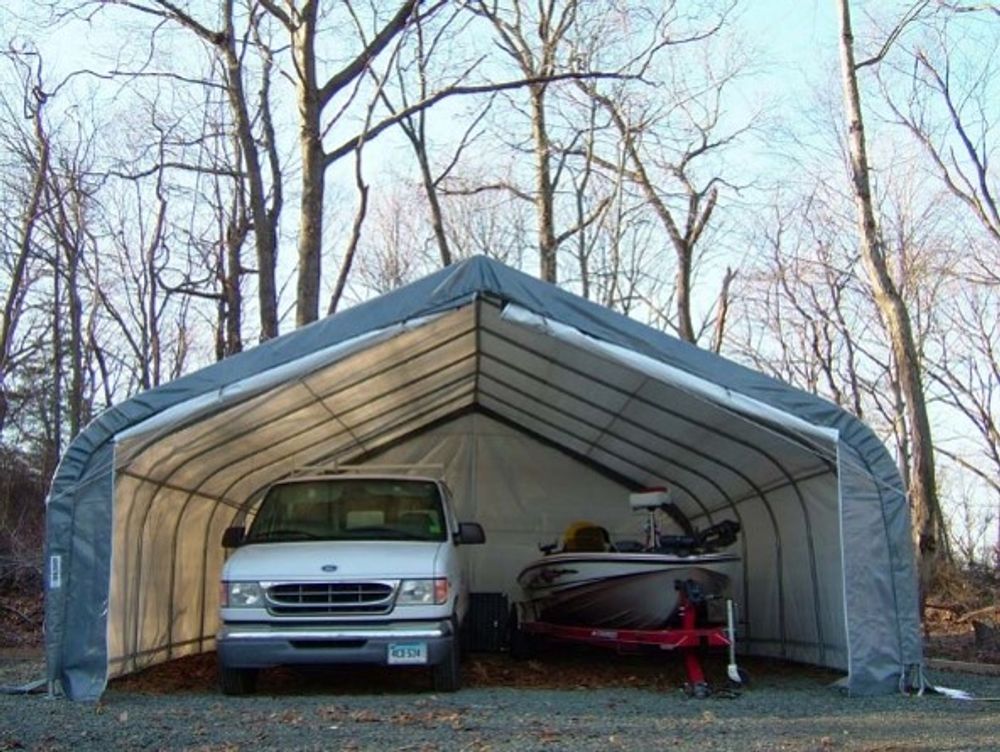 Garage Cover - Peak Style - 22' W x 24' L x 12' H