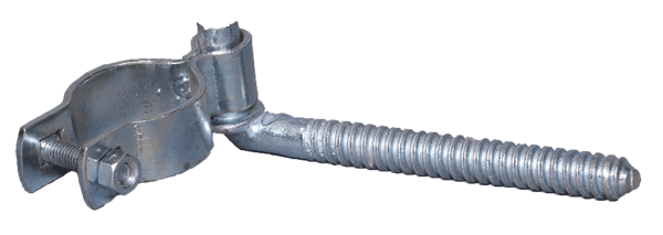 Gate Hinge - Lag Screw with gate clamp for 1.66" pipe