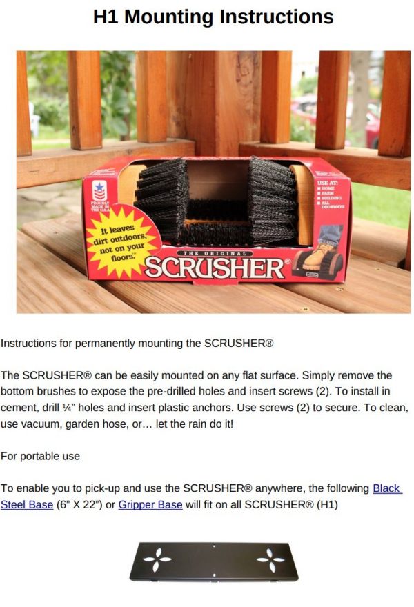 Scrusher hot sale with base